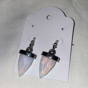 White crystal earrings